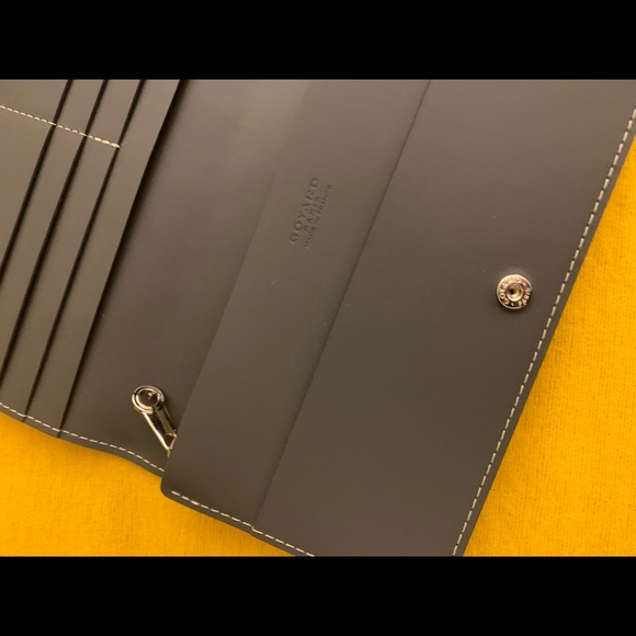 Goyard Grey Long Richelieu Leather Canvas Wallet - Picture 4 of 4